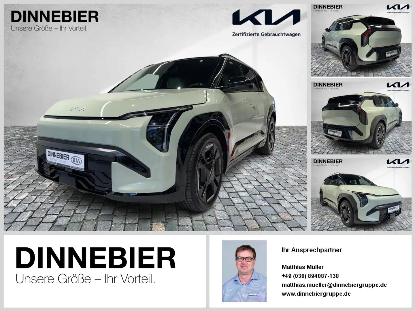 Kia EV3 GT-Line 81.4kWh LED+Glasdach+360°+Navi Groen - 1