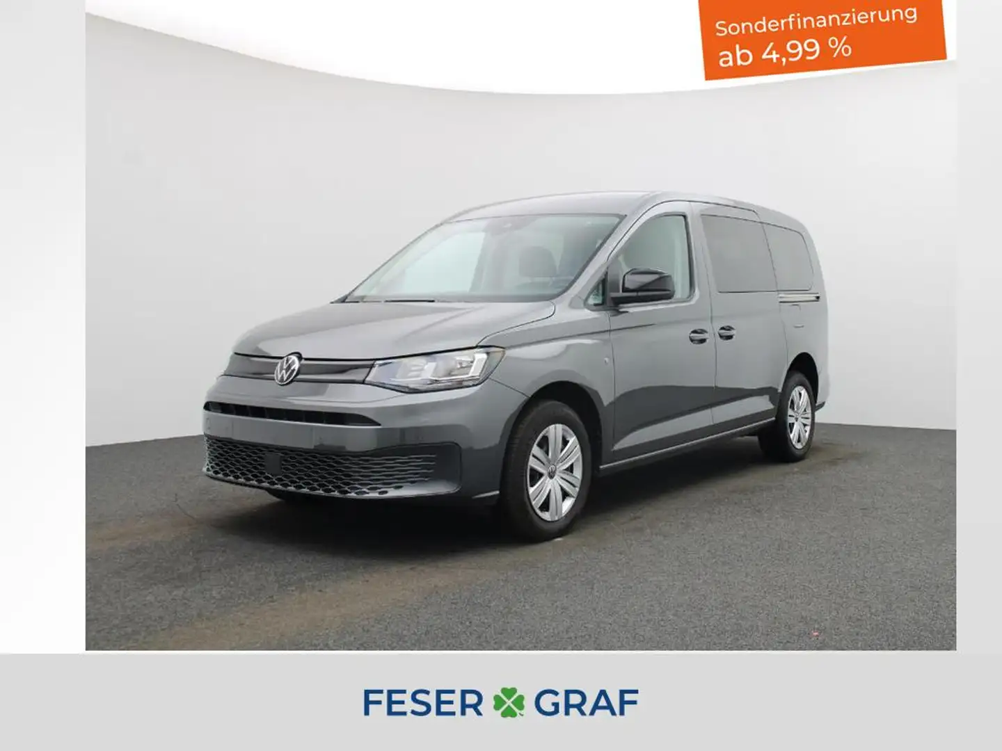 Volkswagen Caddy Life 2.0 TDI DSG Rollstuhlumbau Navi GJR Grijs - 1