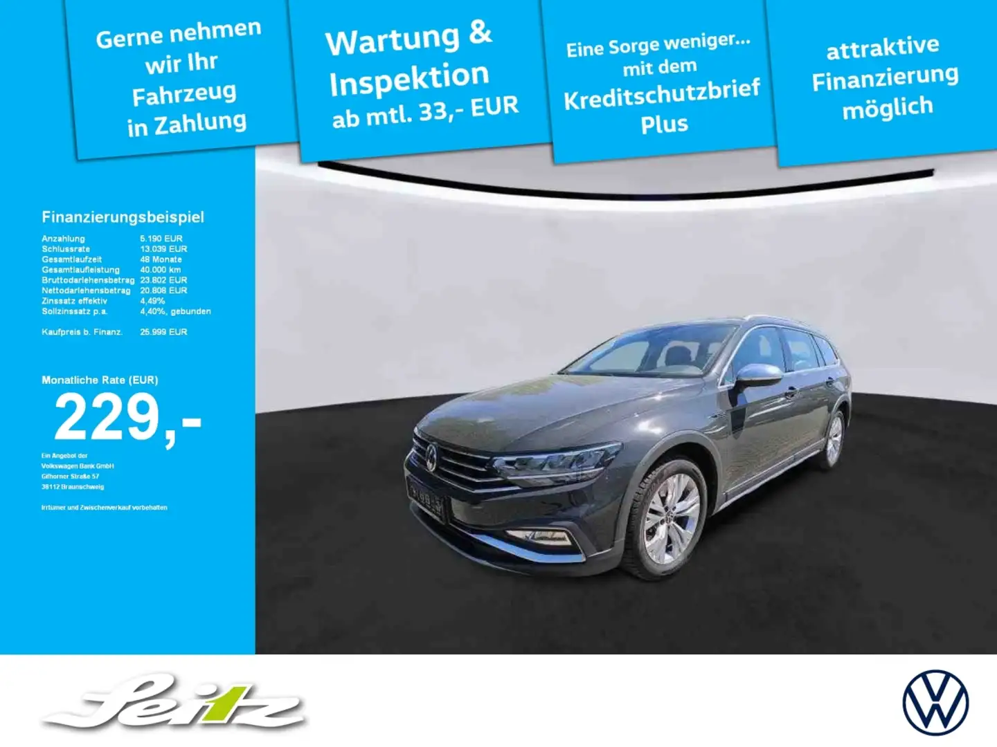 Volkswagen Passat Alltrack Passat Variant 2.0 TDI 4M Alltrack *AHK*LED*KAMERA Grau - 1