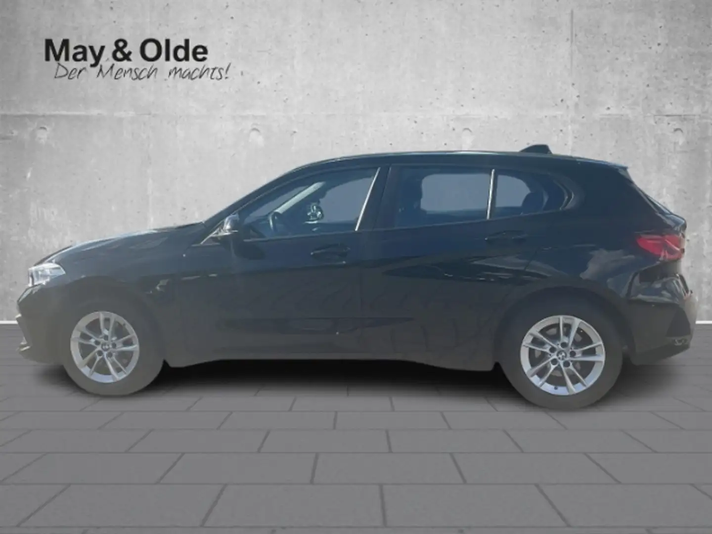 BMW 118 d Aut T-Leder AHK Navi LED Klimaaut SHZ PDC Schwarz - 2