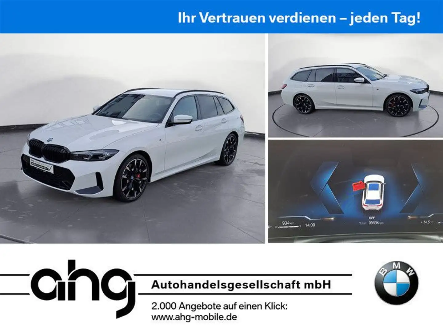BMW 320 d xDrive Touring Navi Bluetooth PDC HeadUp Weiß - 1