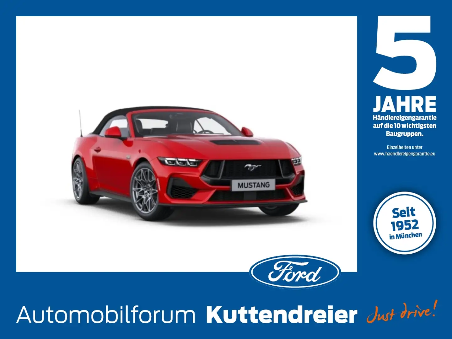 Ford Mustang Convertible GT 5.0 IACC*B&O*BLIS*CAM*LED Rot - 1