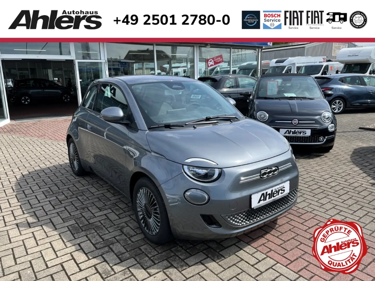 Fiat 500e ICON+42kWh+WINTER+PARK+KOMFORT+NAVI+ALU+KLIMAAUTOM Grau - 1