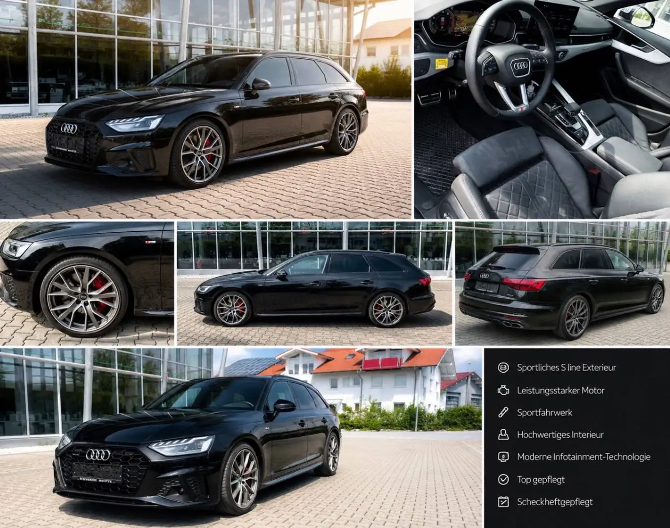 Audi A4 A4 Avant 40 TFSI quattro S-line S-tronic S-line Schwarz - 1