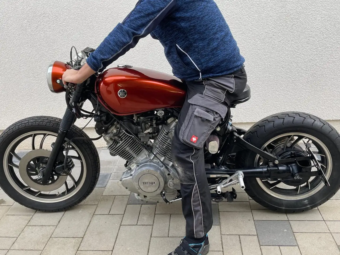 Yamaha XV 750 Umbau mit TÜV Eintragung Cafe Racer Orange - 2