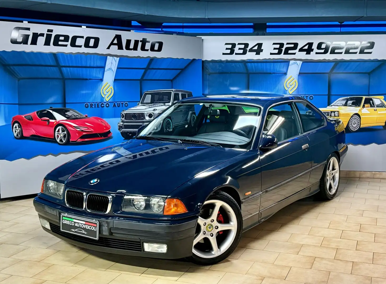 BMW 328 328I E36 ISCRITTA ASI + CRS PELLE TOTALE Синий - 1