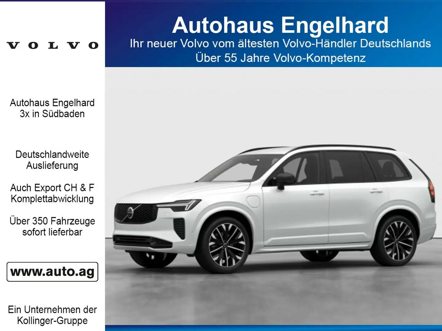 Volvo XC90 T8 PLUS DARK AWD 7-S FACELIFT PIH MY25 Weiß - 1