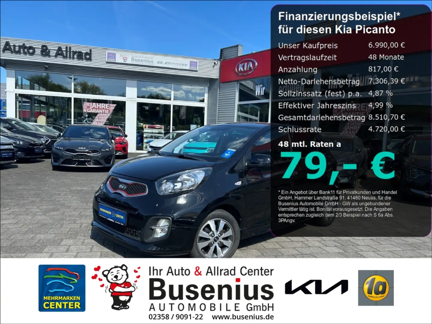 Kia Picanto 1.2 Dream Team+Klima+SHZ+Lenkradh Negro - 1