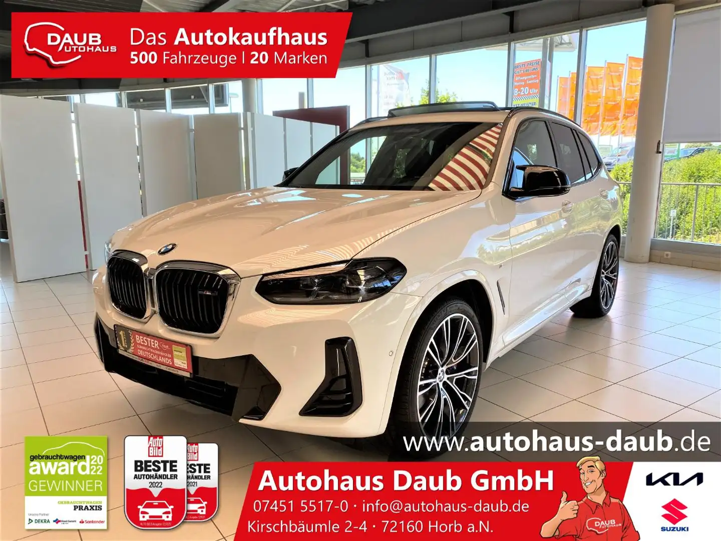 BMW X3 M M-Paket+AT+Sportfahrwerk+XDrive+Pano-Dac Weiß - 2