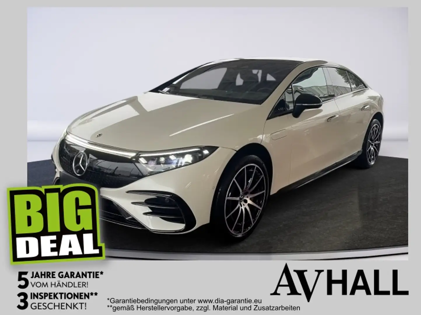 Mercedes-Benz EQS 450+ 4MATIC Matrix 2xKlima 360 4xSHZ ACC AUT HUD L Weiß - 1