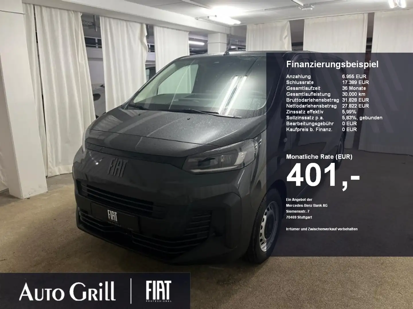 Fiat Scudo L2 Automatik AHK RüKa CarPlay Laderaumverk Grigio - 1