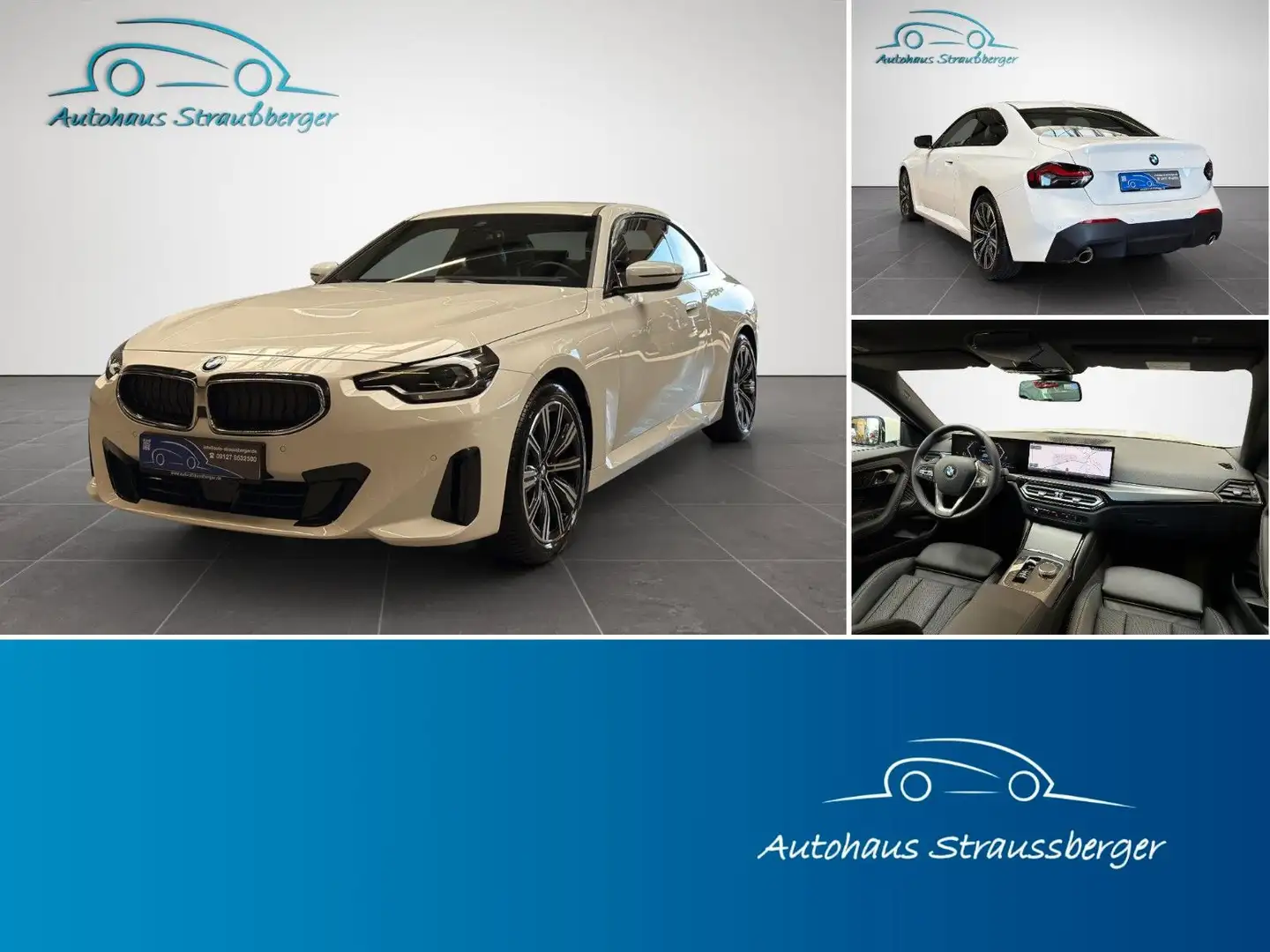 BMW 218 i Coupe Temp. KZU QI SHZ Ambiente Klimaaut. Blanc - 1