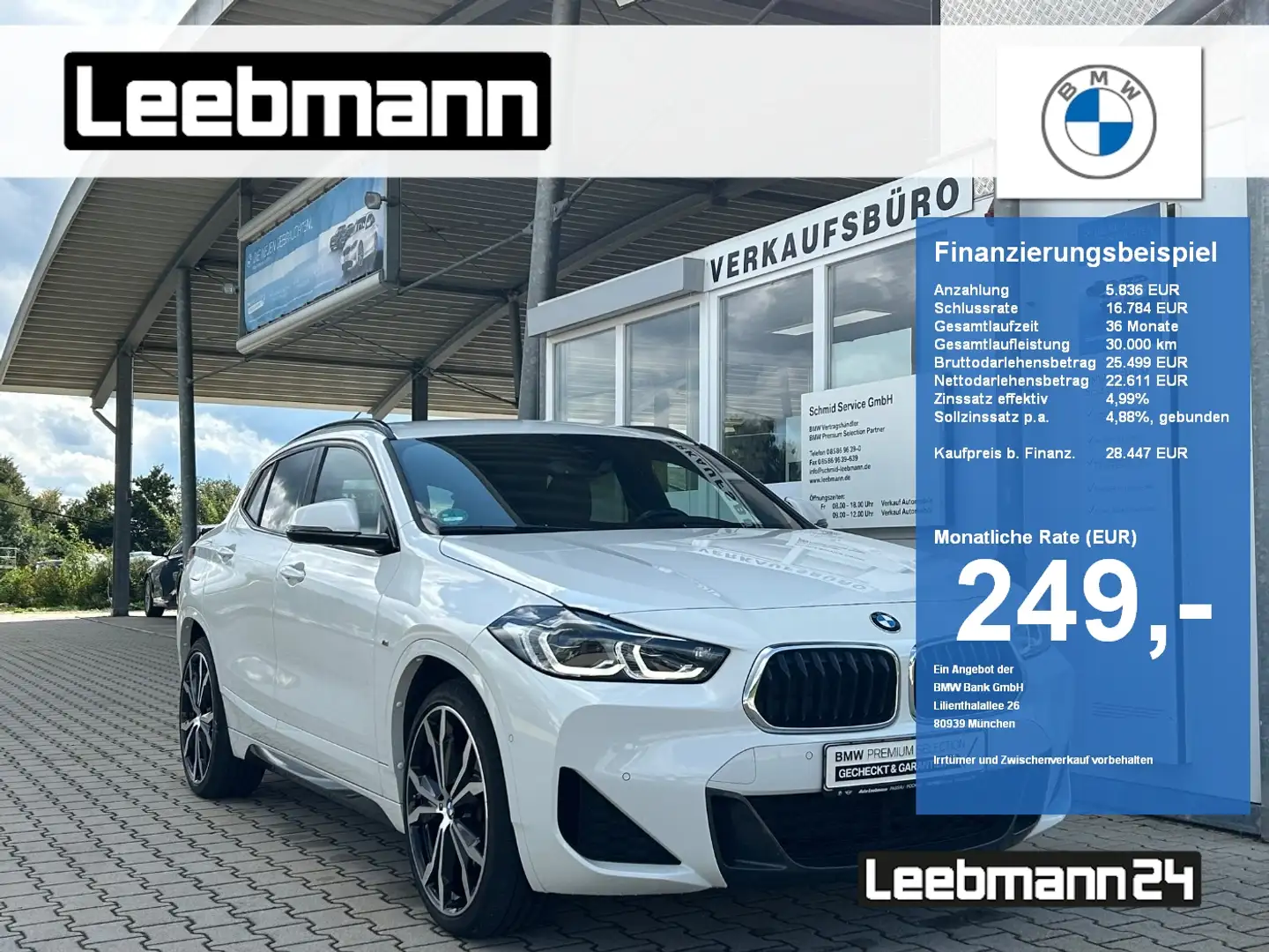 BMW X2 xDrive20d M-Sport Bus.Paket/HI-FI 2 J.GARANTIE Blanc - 1