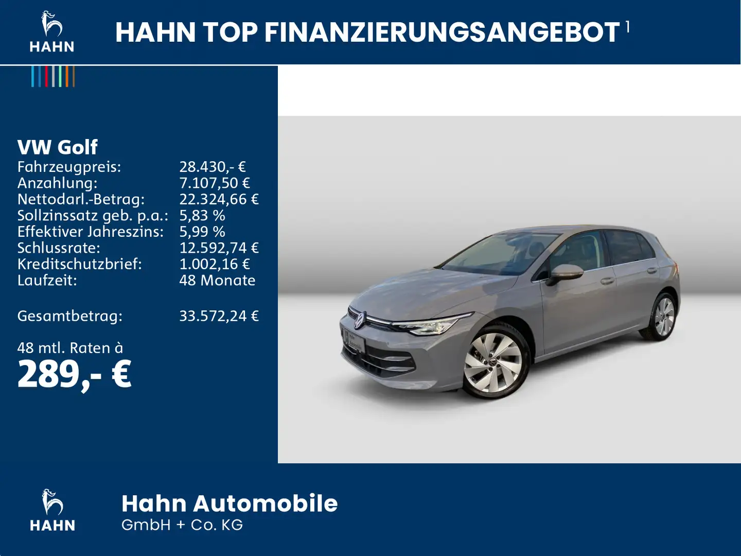Volkswagen Golf VIII 1.5eTSI DSG Style ACC Cam HuD LED+ Nav Grau - 2