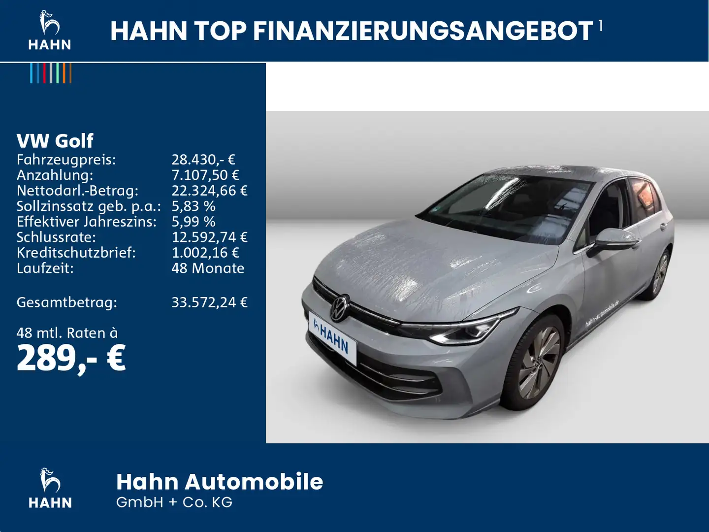 Volkswagen Golf VIII 1.5eTSI DSG Style ACC Cam HuD LED+ Nav Grau - 2