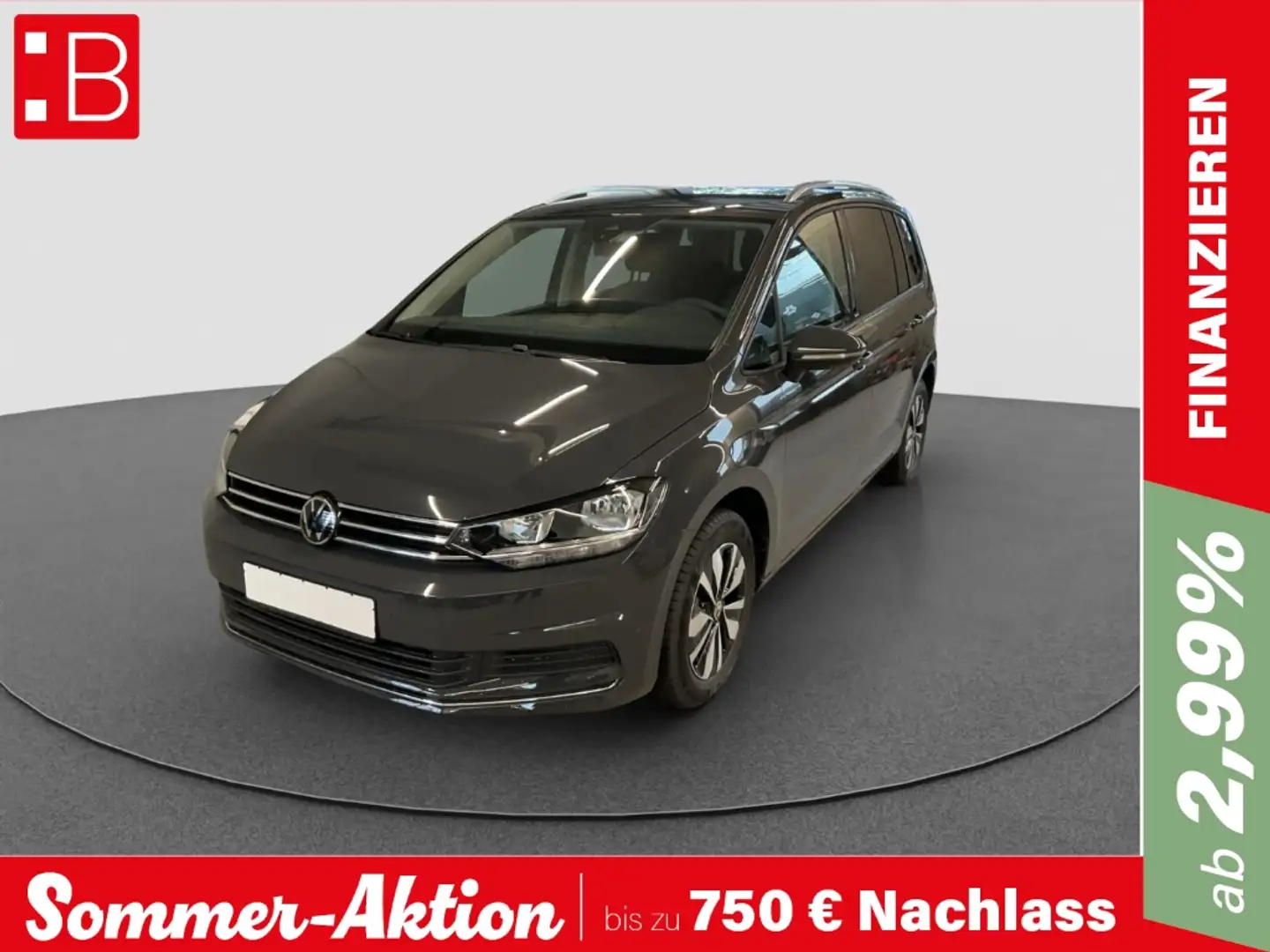 Volkswagen Touran 1.5 TSI DSG Move 7-SITZ AHK KAMERA NAVI KEYLESS AL Grau - 1