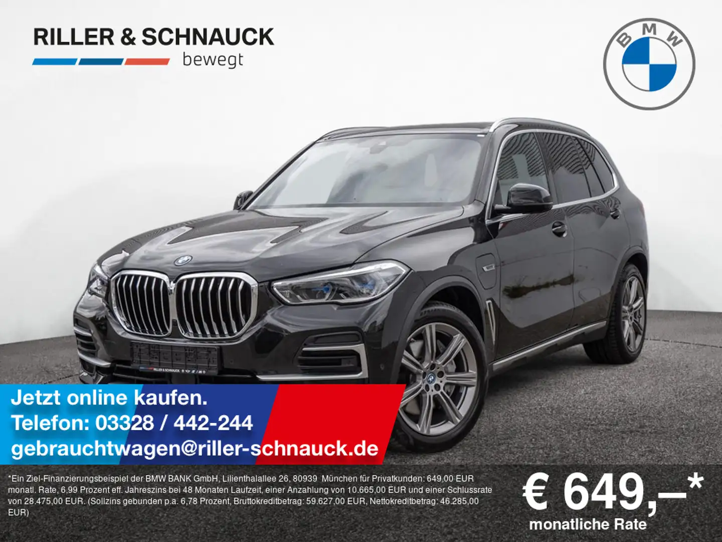 BMW X5 xDrive 45e LASER+HUD+NAVI+LEDER+KEYLESS+ME Schwarz - 1