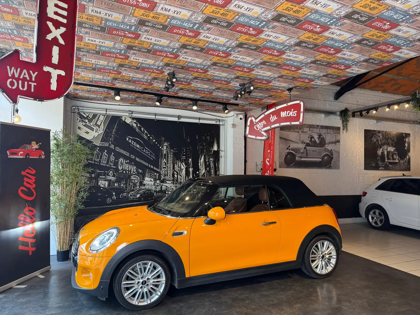 MINI Cooper Cabrio Mini Cabriolet 1.5 * CUIR COGNAC * CAMERA * GPS * Portocaliu - 1