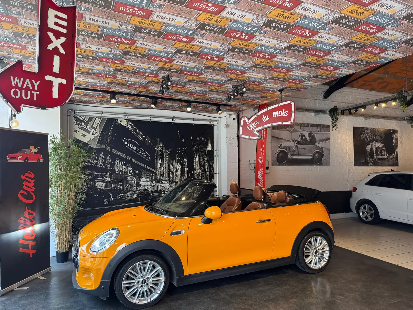 MINI Cooper Cabrio Mini Cabriolet 1.5 * CUIR COGNAC * CAMERA * GPS * Portocaliu - 2