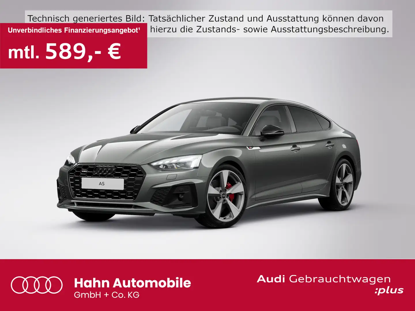 Audi A5 2.0TDI quattro S-trc S line AHK Mat Grau - 1