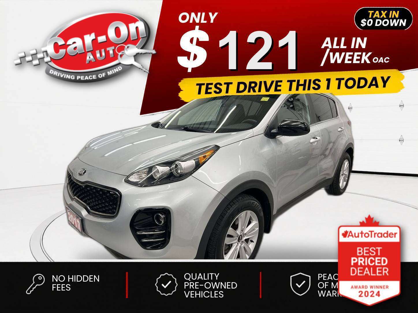 Silver 2017 Kia Sportage LX AWD SUV / Crossover All-Wheel Drive Automatic
