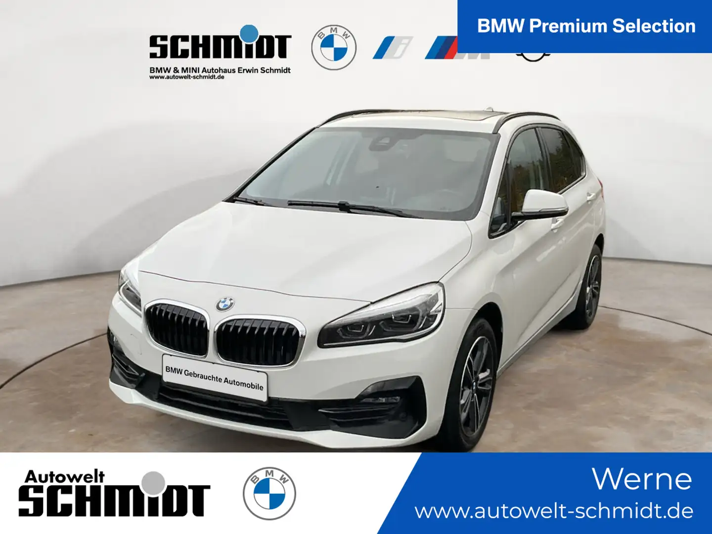 BMW 218 i Active Tourer Sport Line + 2J-BPS.-GARANTIE Blanc - 1