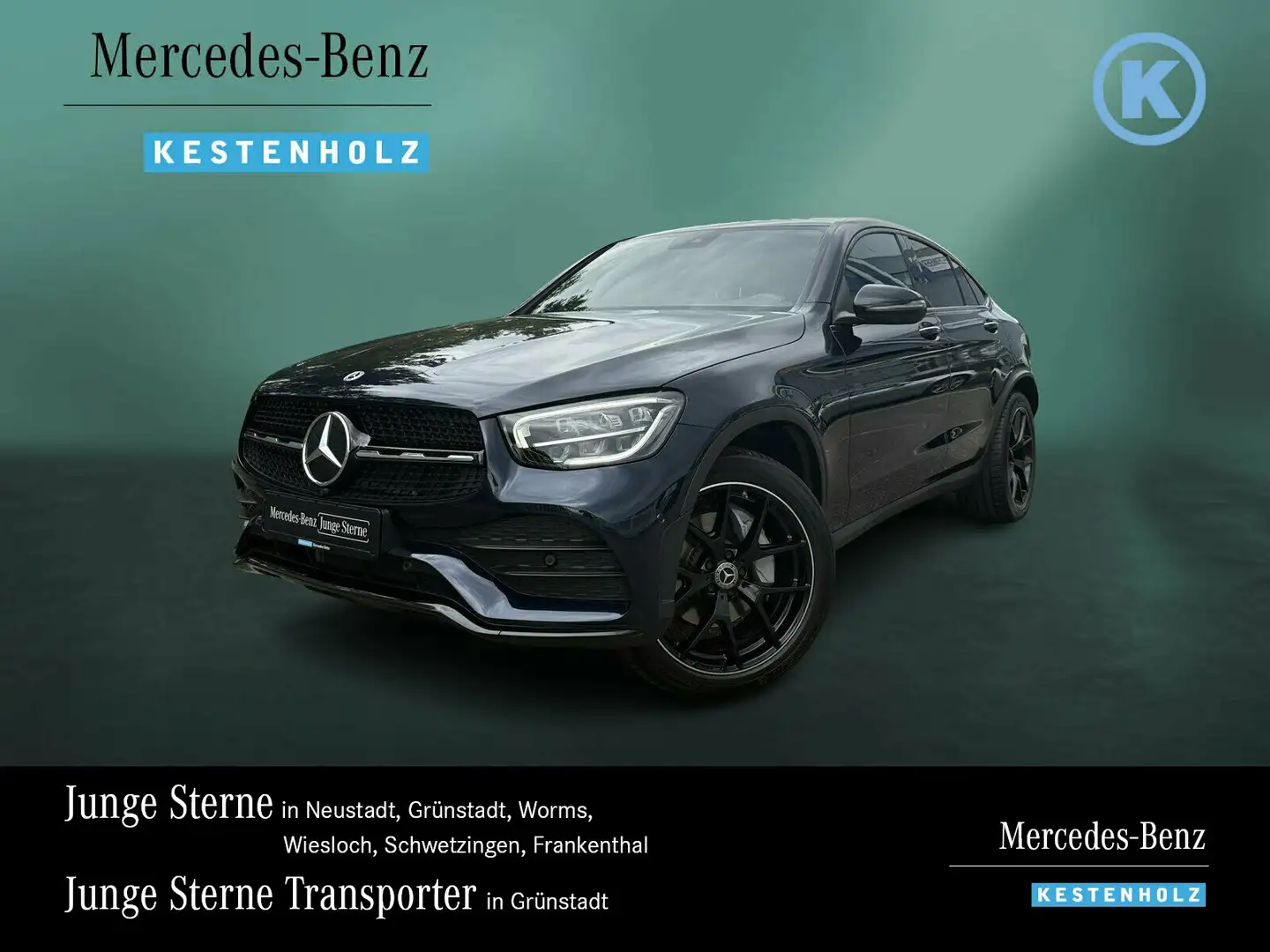 Mercedes-Benz GLC 300 GLC 300 d 4M AMG+NIGHT+AHK+DISTRO+SHD+BURME+360° Blau - 1
