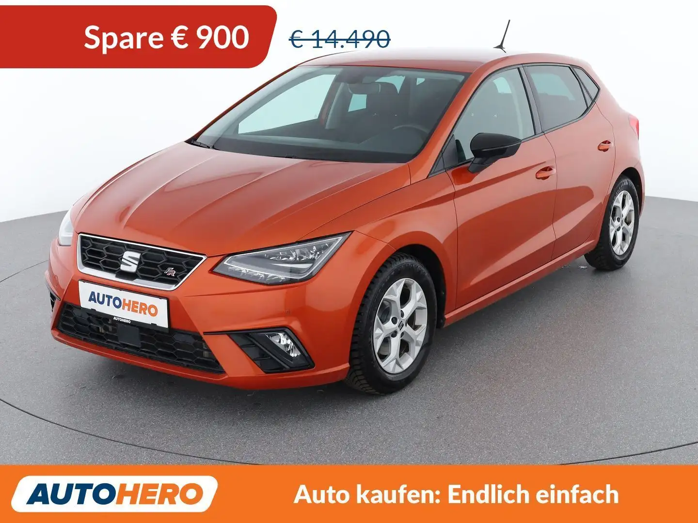 SEAT Ibiza 1.0 TSI FR *ACC*CAM*NAVI*SHZ* Orange - 1