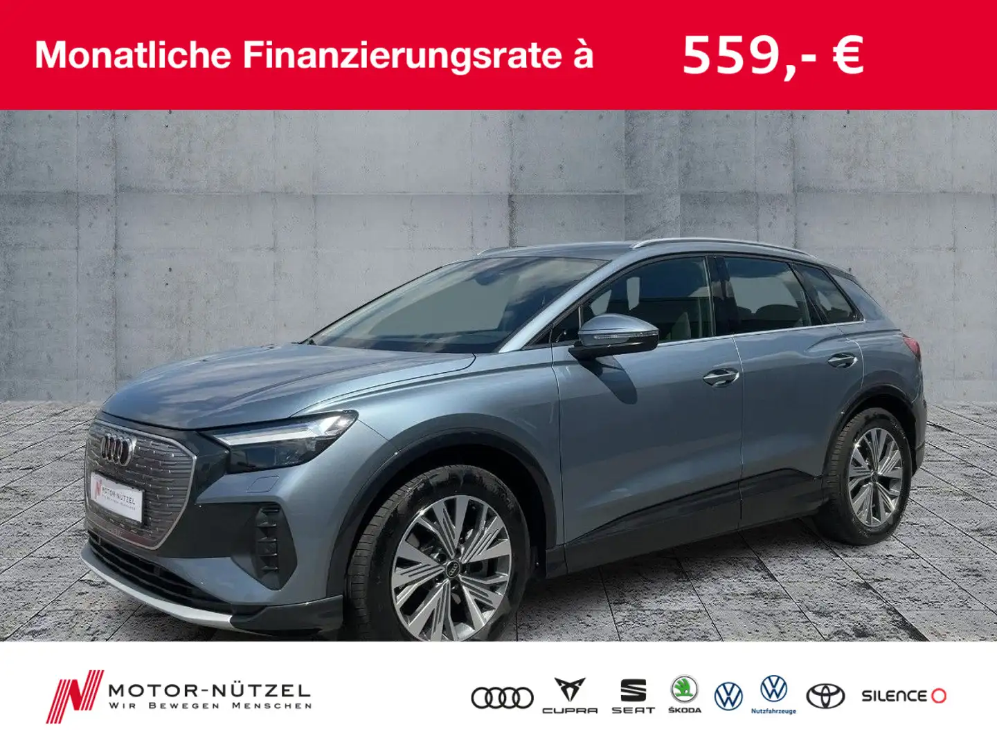 Audi Q4 e-tron 50 QU 3JG+LED+NAVI+ACC+RFK+HuD+APP+AHK Blau - 1
