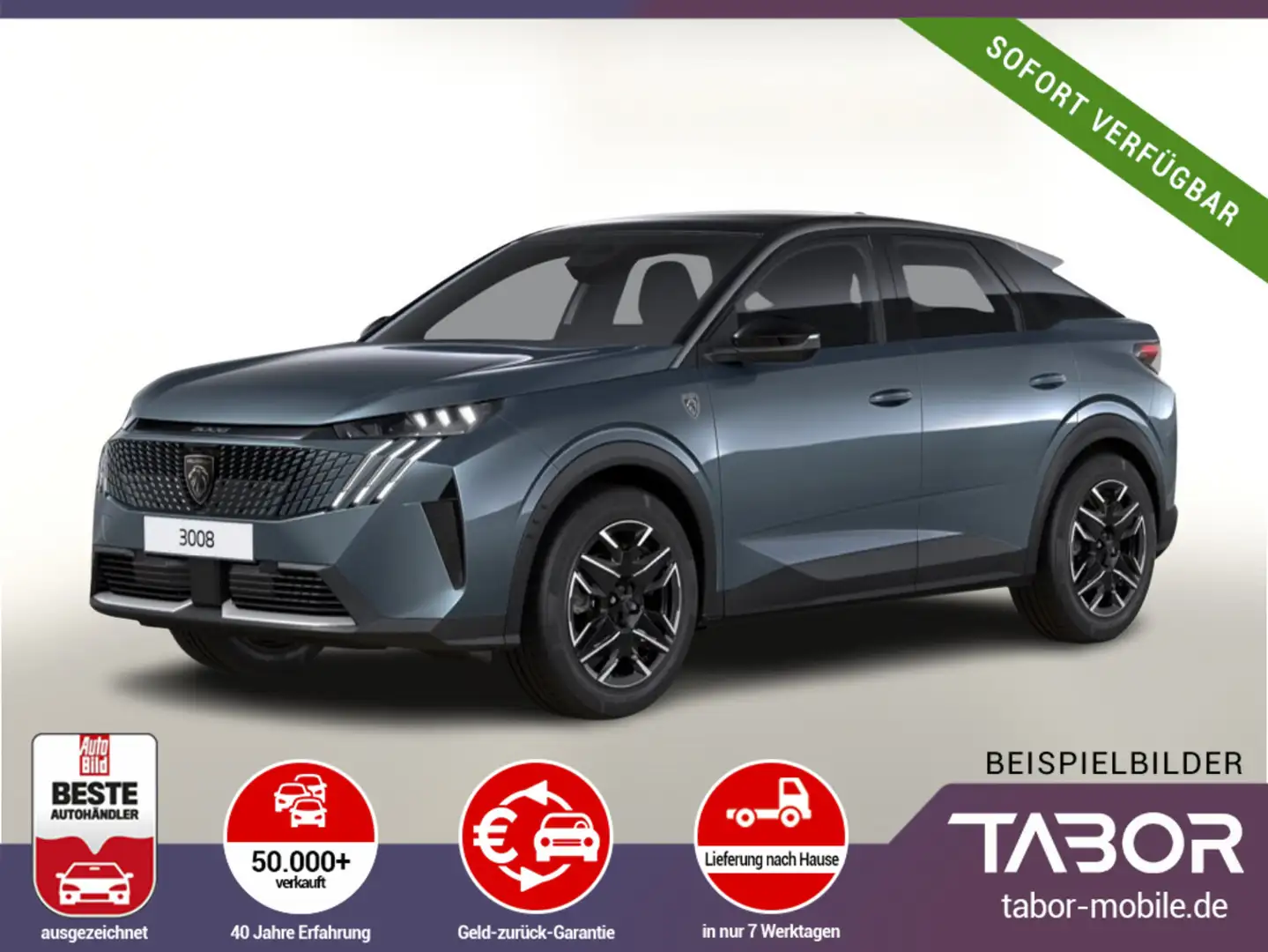 Peugeot 3008 MHEV 145 GT eDSC6 360° AHK ACC SHZ 19Z Nav Blau - 1