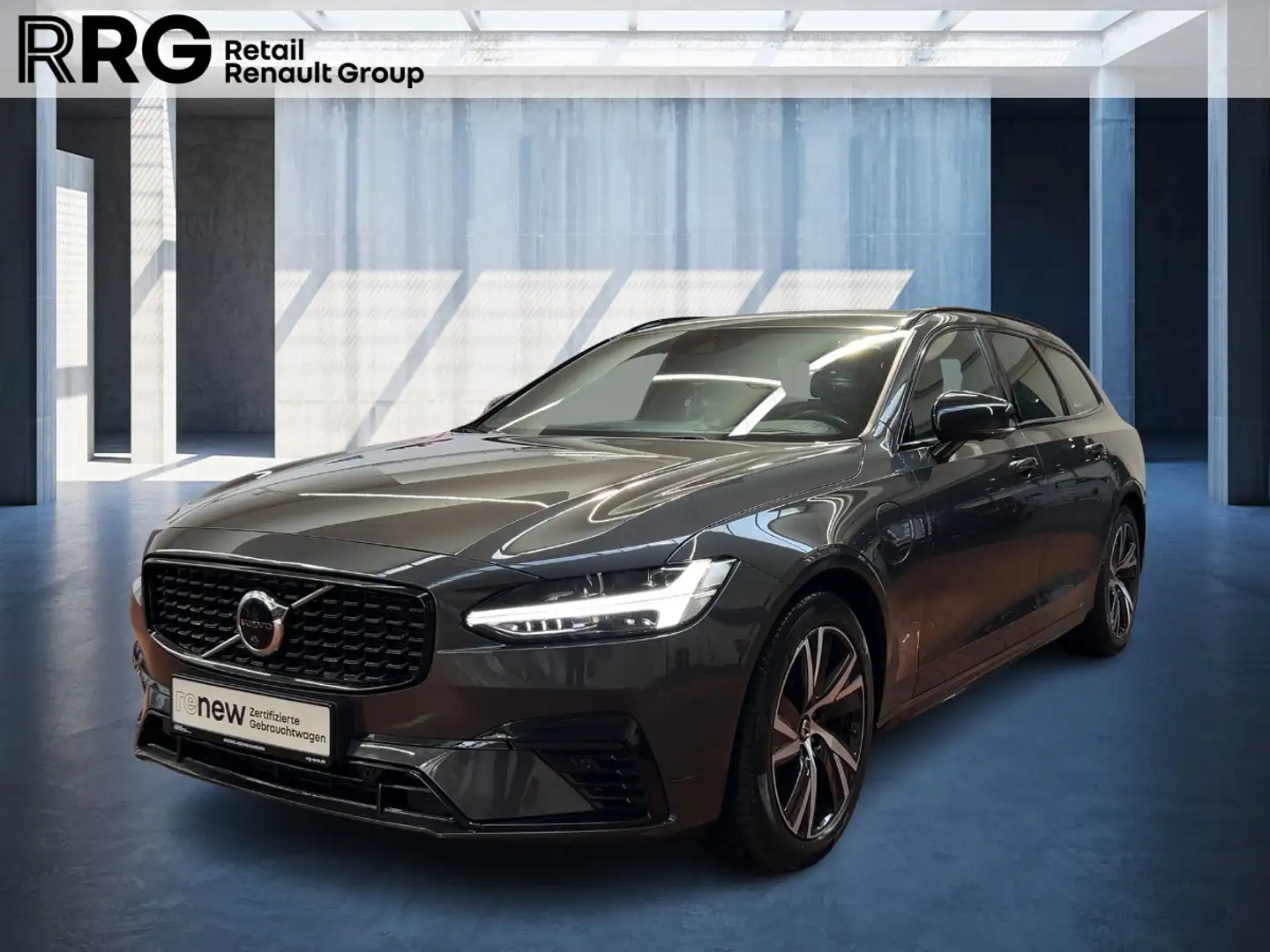 Volvo V90 T8 R Design mit Allrad integrierten Kindersitzen,  Grau - 1