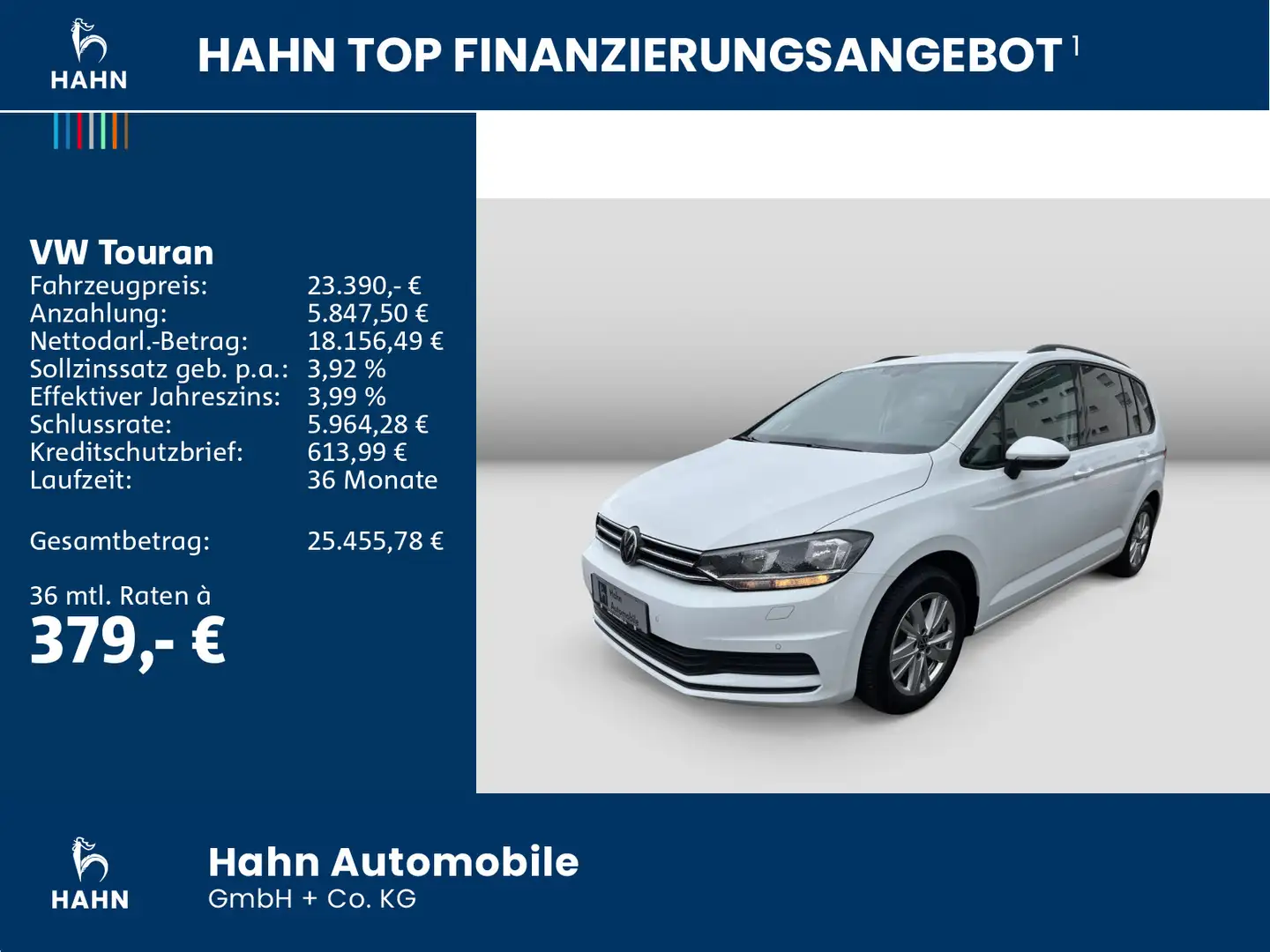 Volkswagen Touran 2.0 TDI DSG Comfortline Nav AHK ACC Sitz Blanc - 2