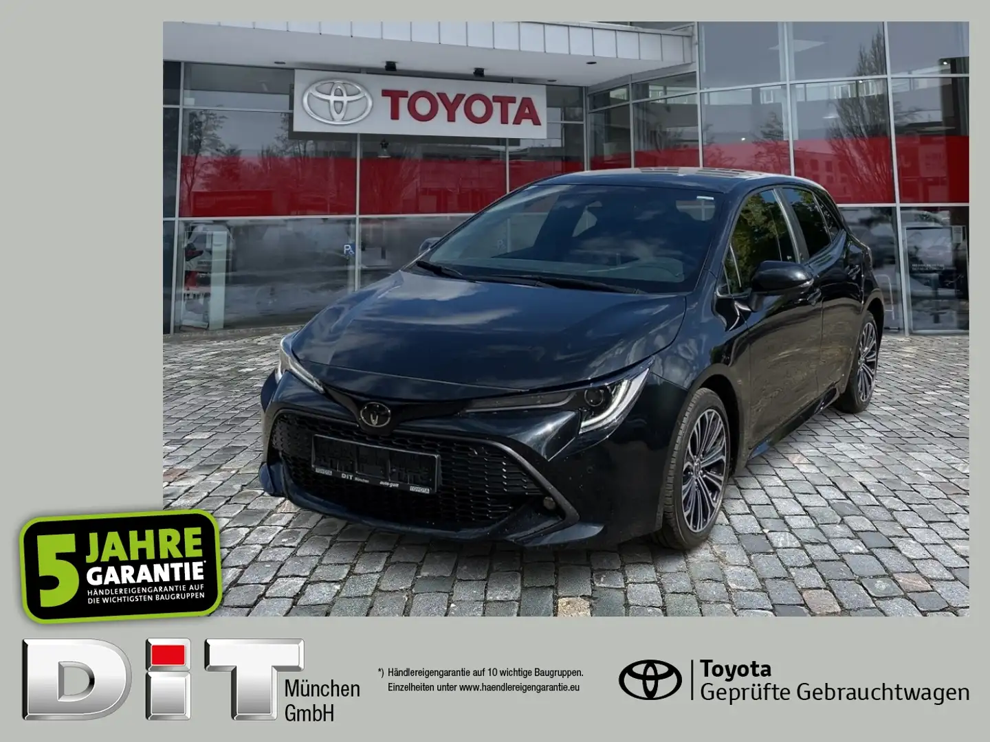 Toyota Corolla 1.2T Team D **Technik-Paket,uvm** Zwart - 1