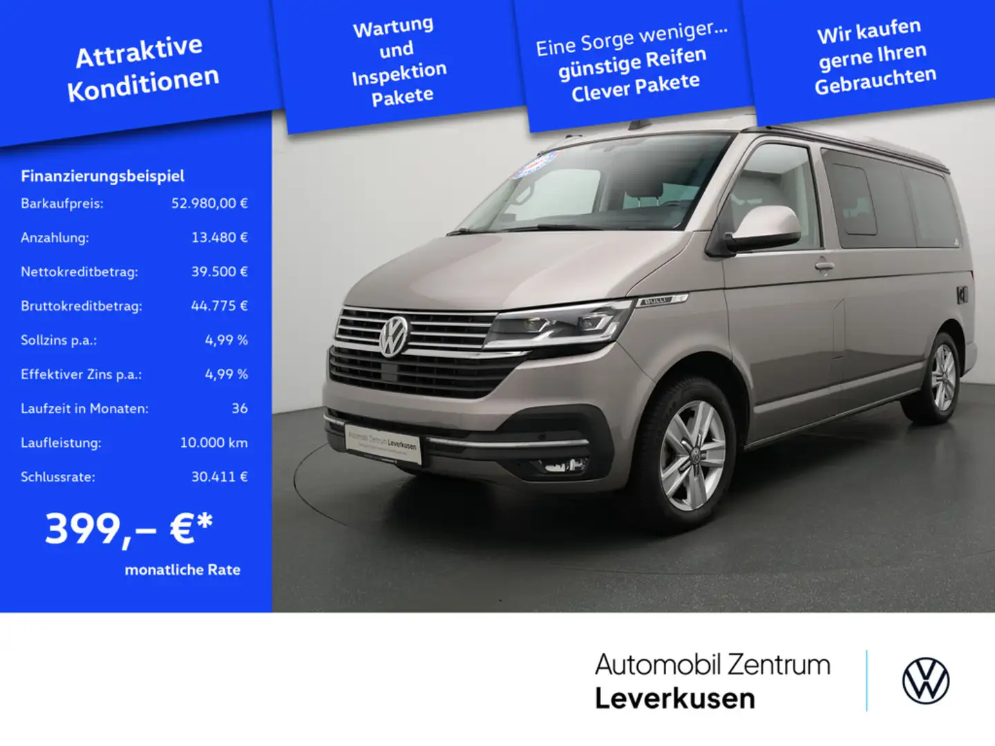 Volkswagen T6.1 California Ocean DSG VIRT KAM CARPLAY SHZ Schwarz - 1