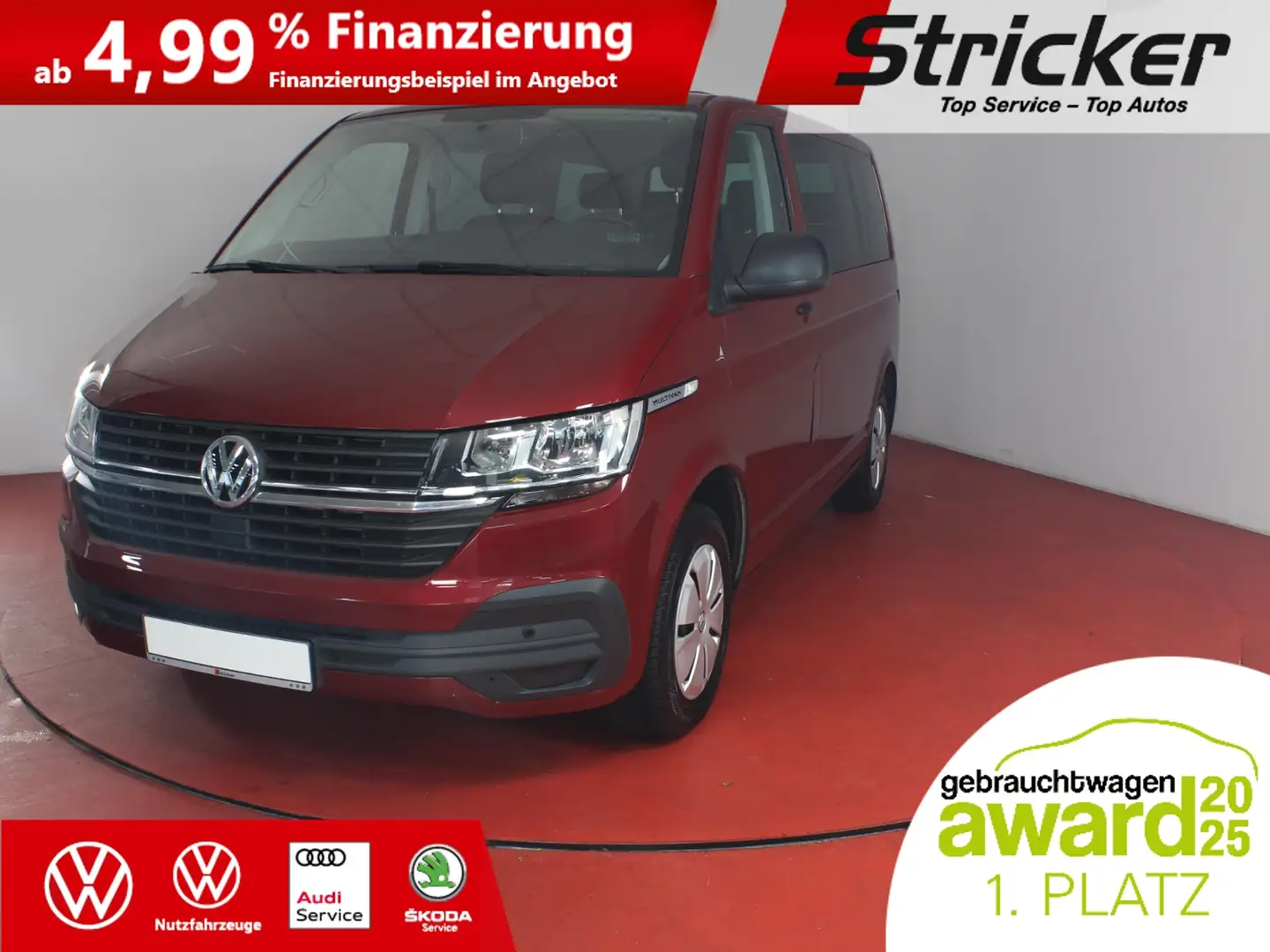 Volkswagen T6 Multivan 2.0TDI 421,-ohne Anzahlung Sitzheizung Einparkhil Rot - 1