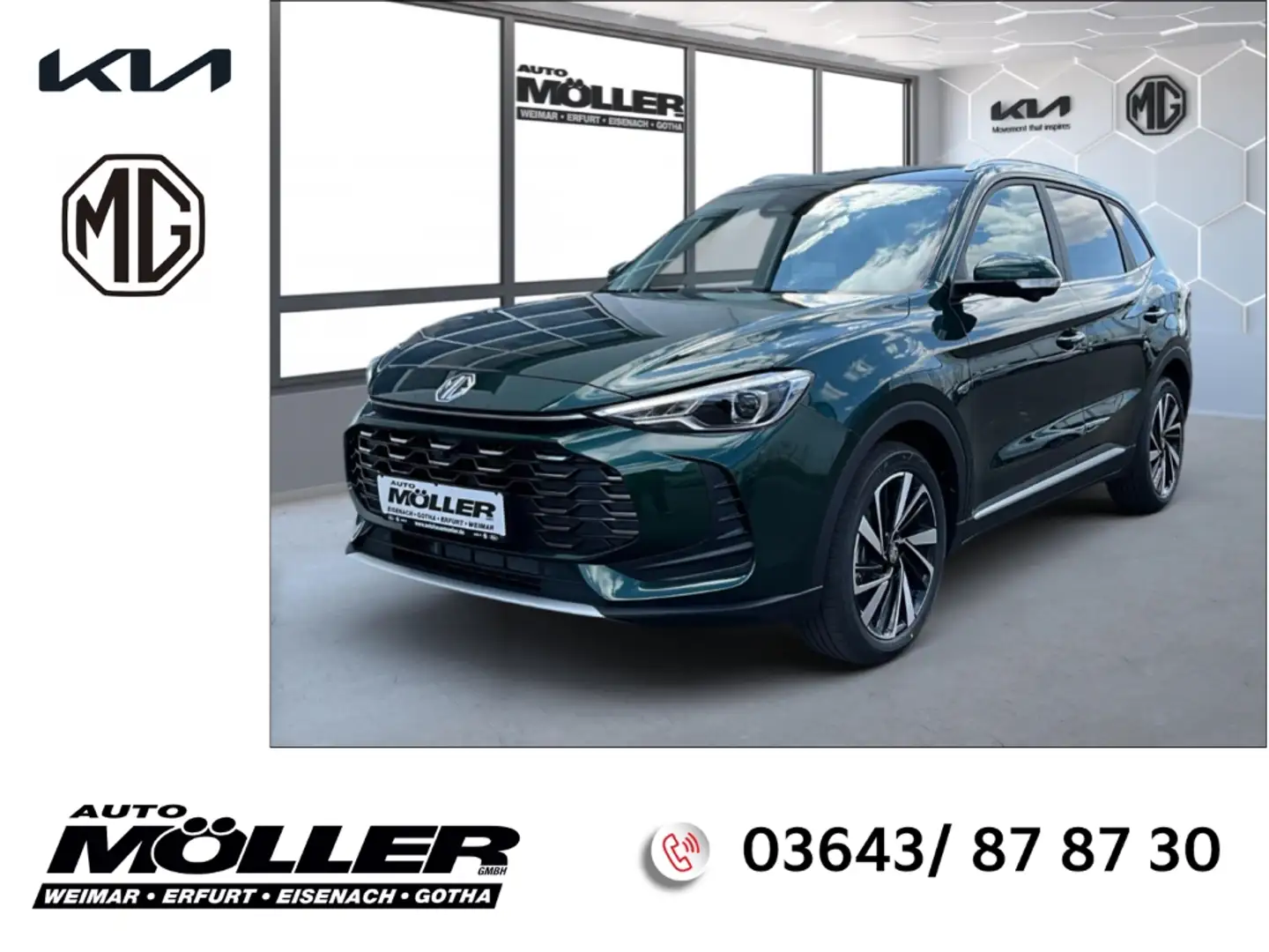 MG ZS Hybrid+ Luxury 360°Kam. el. Sitz Leder Kamera LED Vert - 1