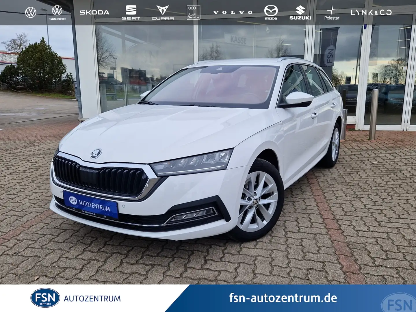 Skoda Octavia Combi 2.0 TDI Style DSG LED AHK NAVI SHZ PDC Weiß - 1