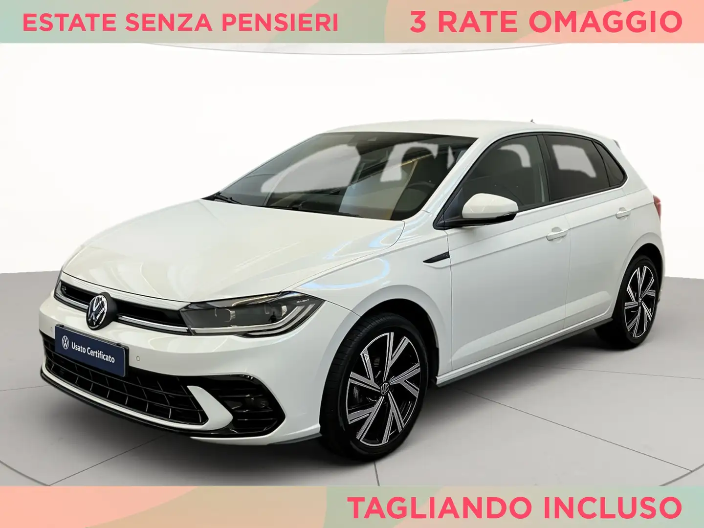 Volkswagen Polo 1.0 tsi r-line 95cv Bianco - 1