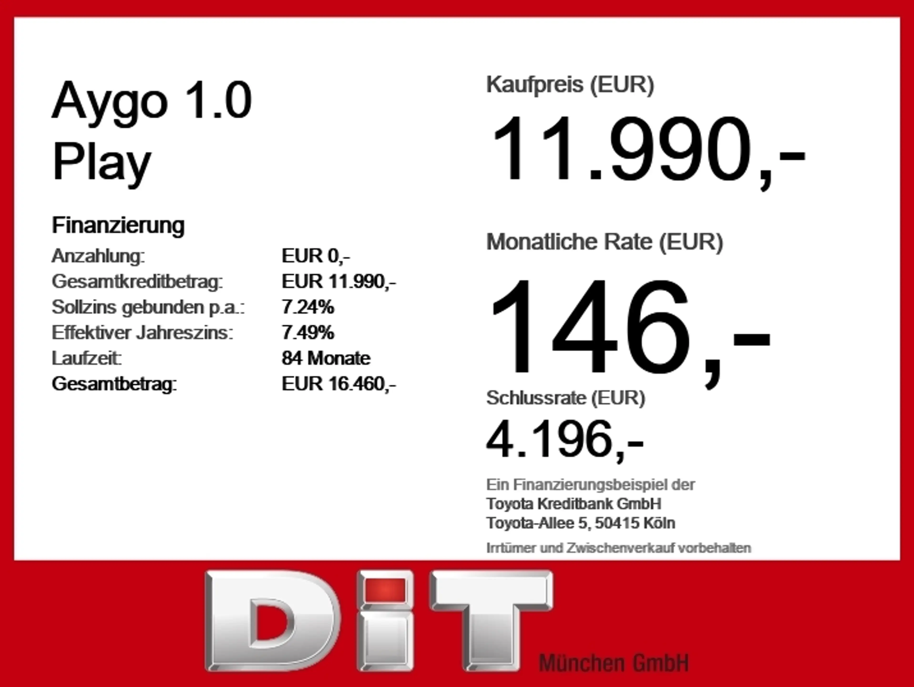 Toyota Aygo 1.0 Play kleiner zuverlässiger Stadtflitzer — photo 2