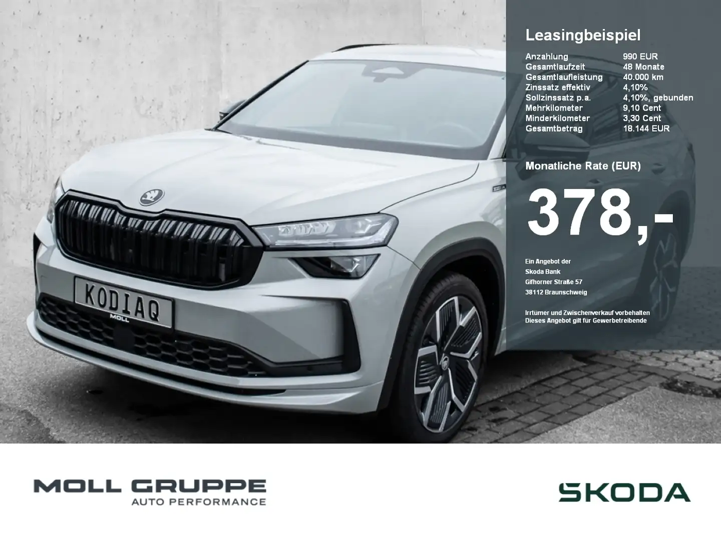Skoda Kodiaq Sportline 2.0 TDI DSG AHK ACC EL.HECK Grau - 1
