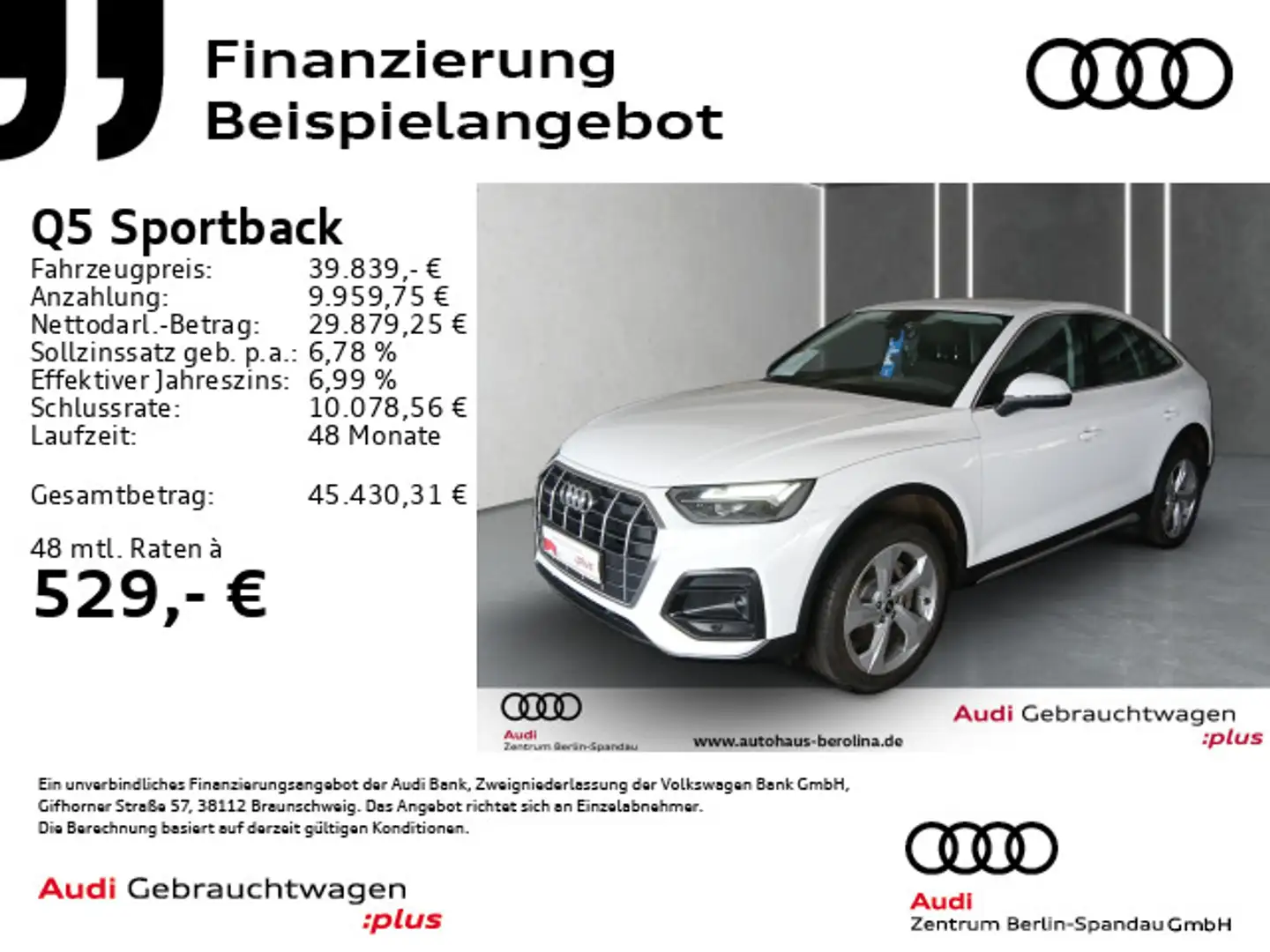 Audi Q5 40 TFSI qu. Adv. S tronic *NAV+* Weiß - 1