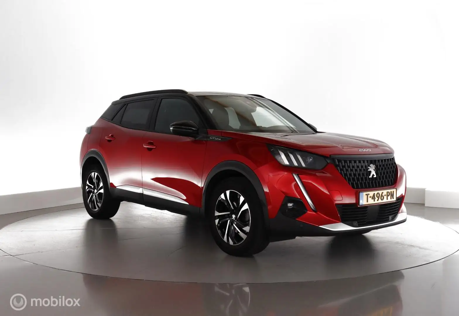 Peugeot 2008 1.2 130Pk Automaat GT-Line led|leer|cam|dab|ecc|st Rood - 2