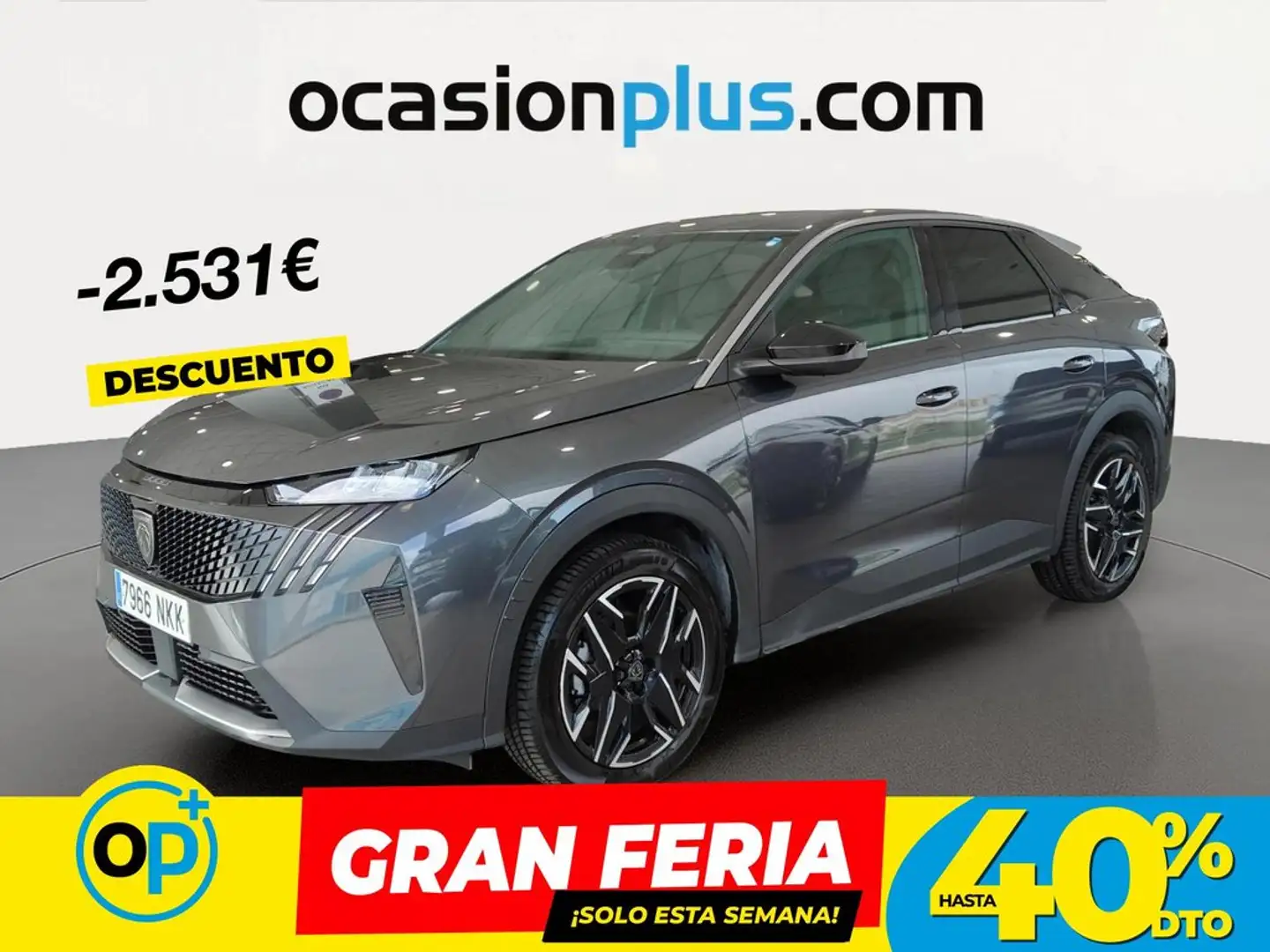 Peugeot 3008 Hybrid Allure eDCS6 145 Gris - 1