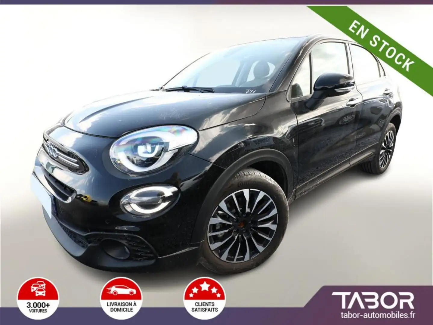 Fiat 500X 1.5 MHEV 130 DCT7 LED Reg. Cam Clim Noir - 1