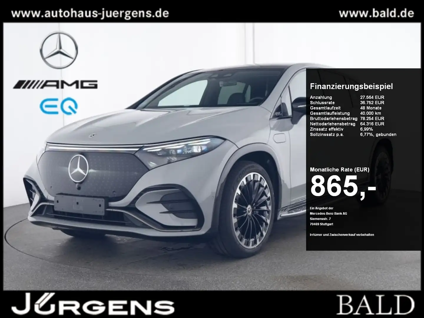 Mercedes-Benz EQS SUV EQS 500 4M SUV AMG-Sport/AHK/Night/360/Digital Gri - 1