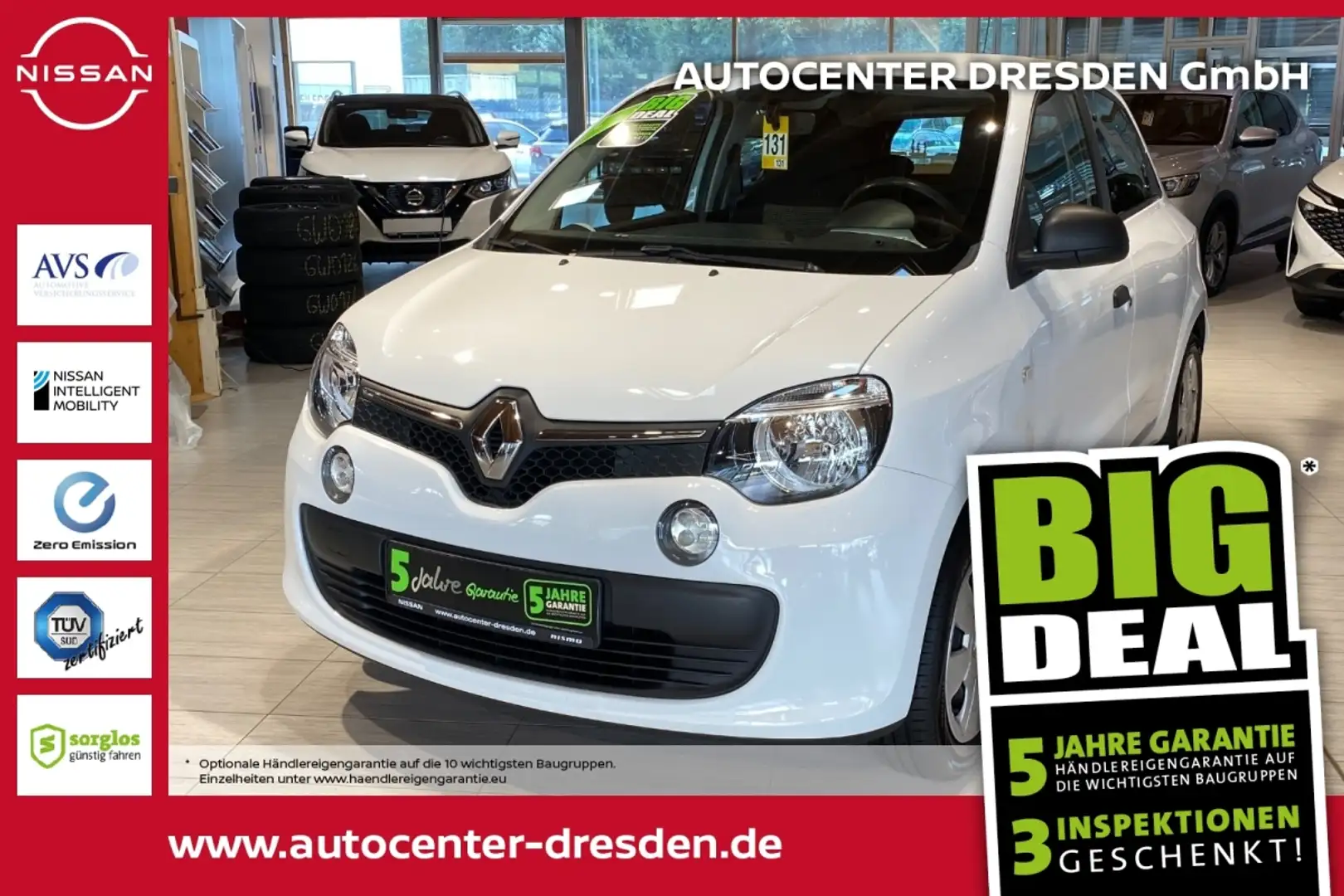 Renault Twingo 1.0 SCe 70 Life Tempomat SR&WR Bluetooth Alb - 1
