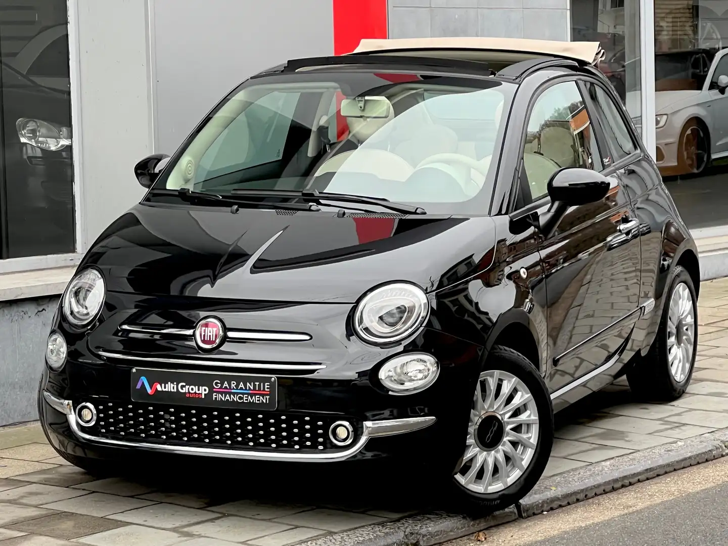 Fiat 500C Cabriole1.2i✅GARANTIE 1an*BT.AUTOMATIQUE*CarPlay Noir - 1