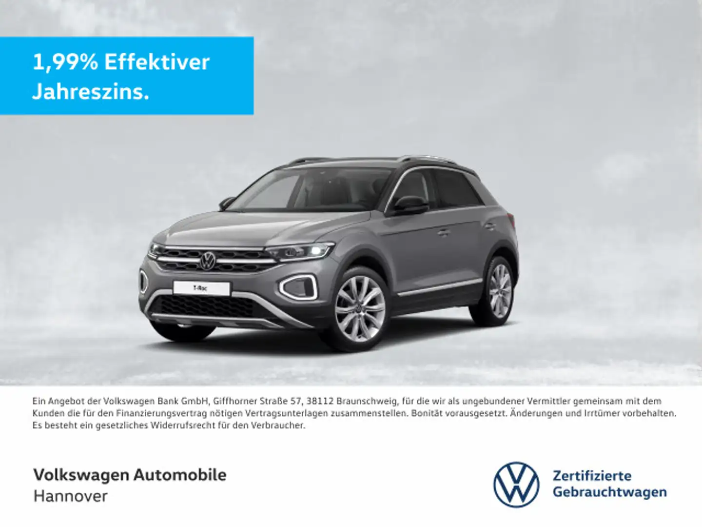 Volkswagen T-Roc 2.0 TDI Style Navi CAM ACC DigCockpit PDC Silber - 1