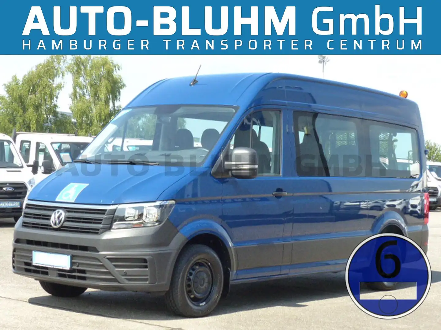 Volkswagen Crafter 35 TDI Rollstuhlbus L3H3 Lift AC 6-Sitze Blauw - 1