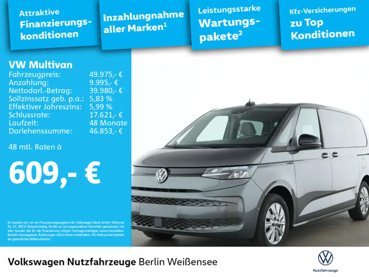 Volkswagen T7 Multivan T7 Multivan 2.0 TDI*DSG*APP*AHK*RFK*LED*SHZ*NAV* Grau - 2